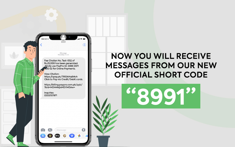 SMS alerts short code changed to 8991